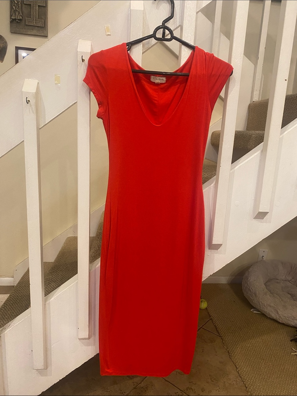 See You Monday size M , Red Cap Sleeve Midi Dress